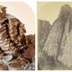 Left: “White Bread Mountain” (Barbara Ciurej and Lindsay Lochman) Right: “Cathedral Rock – Yosemite, No. 20” (Getty’s Open Content Program/Carleton Watkins)